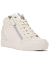 NINE WEST TONS 3 WOMENS FAUX LEATHER HIGH TOP CASUAL AND FASHION SNEAKERS