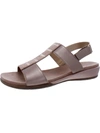 EASY SPIRIT HAZEL WOMENS LEATHER ADJUSTABLE FLAT SANDALS
