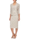Slny Womens 2pc Lace Midi Dress In White