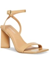 Cool Planet By Steve Madden Sculptd Womens Ankle Strap Buckle Block Heels In Beige
