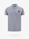 Stone Island Logo-patch Short-sleeved Polo Shirt In Grey
