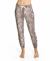 Pj Salvage Snake Bite Feather Knit Jogger In Cocoa In Brown
