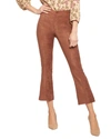Nydj Pull-on Ankle Slim Bootcut Faux Suede Pants In Brown