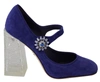 DOLCE & GABBANA Dolce & Gabbana Suede Crystal Pumps Heels Women's Shoes