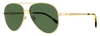 Lacoste Unisex Pilot Sunglasses L233sp 714 Gold/havana 60mm In Multi