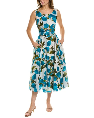 Samantha Sung Avenue Midi Dress In Blue | ModeSens