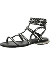 ASH SASHA WOMENS LEATHER RHINESTONE GLADIATOR SANDALS