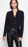 Equipment Signature Silk Shirt In True Black