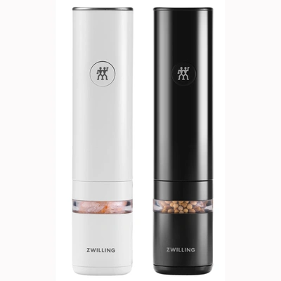 Zwilling Enfinigy Salt & Pepper Mill Set In Black And White