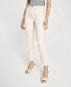 Ag Isabelle High Waist Crop Jeans In Ecru In White