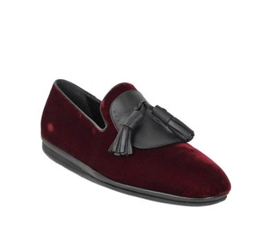 FERRAGAMO MEN'S VELVET TASSEL LOAFER