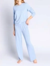 Pj Salvage Reloved Lounge Short Sleeve Top In Ice Blue