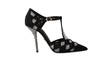 DOLCE & GABBANA Dolce & Gabbana Crystals T-strap Heels Pumps Women's Shoes