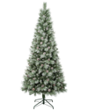 First Traditions Perry Hard Needle, Mixed Pine Tree With White Sprayed Tips In Green