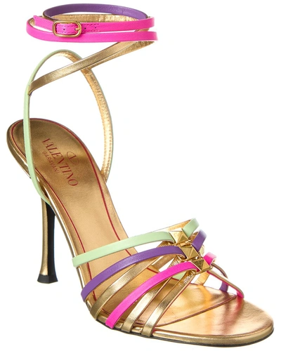 VALENTINO GARAVANI ROCKSTUD 100 LEATHER SANDAL