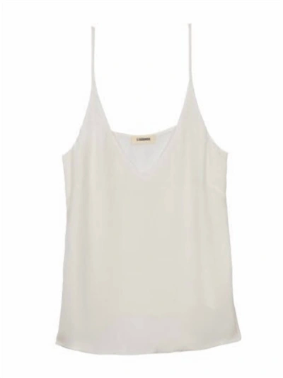 L AGENCE GABRIELLA TANK IN IVORY