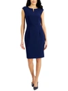 KASPER PETITES WOMENS SEAMED SHEATH WEAR TO WORK DRESS