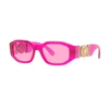 Versace Eyewear Rectangular Frame Sunglasses In Pink