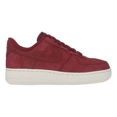 Nike Red Air Force 1 Premium Sneakers In White