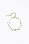 F+H STUDIOS HARDCORE LOVE HEART CHOKER IN GOLD