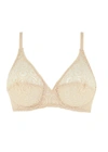 Chantelle Fete Sheer Mesh Underwire Bra In Nude In Brown