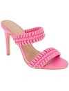 Bcbgeneration Jendi Womens Faux Leather Woven Heel Sandals In Pink