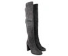 Stuart Weitzman Womens Alljill Anthracite Suede Over The Knee Boot In Grey