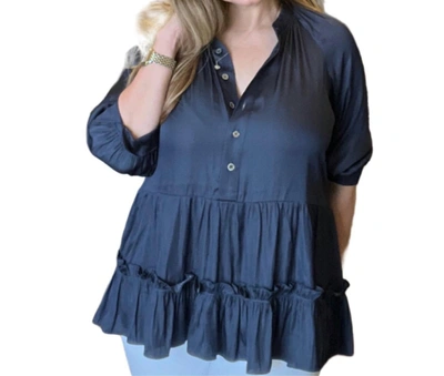 Current Air Haley Blouse In Blue