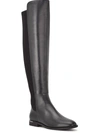 Nine West Womens Faux Leather Embossed Over-the-knee Boots In Grey