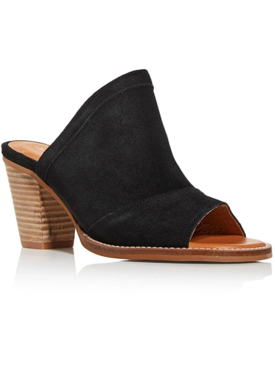 Andre Assous Suri Womens Leather Slip On Heels In Black