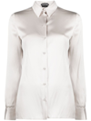 Tom Ford Button-down Silk Shirt In Grau