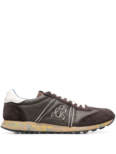 Premiata Lucy Panelled Sneakers In Brown