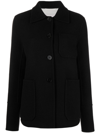 Jil Sander Button-up Wool Shirt Jacket In Black