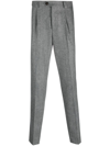 Brunello Cucinelli Pressed-crease Virgin Wool Trousers In Grau
