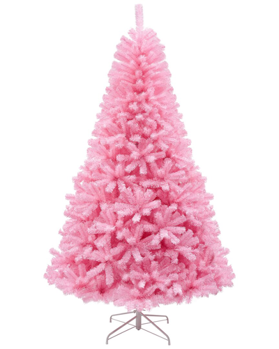 First Traditions 7.5ft Color Pop Pink Tree With Metal Star Base
