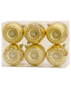 First Traditions Set Of 6 10in Gold Ball Shatterproof Bauble Ornaments In Gold