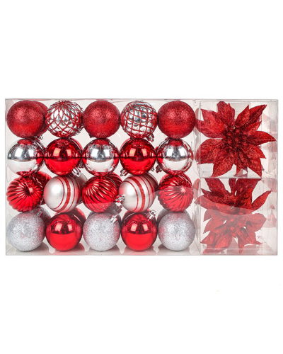 First Traditions 10in Red Shatterproof Bauble Ornaments Set