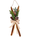 FIRST TRADITIONS FIRST TRADITIONS 17IN HOLIDAY SKIS FLORAL WALL HANGING DÉCOR