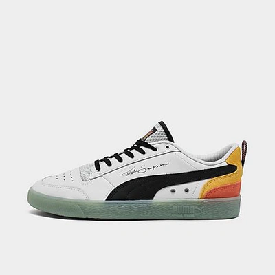 Puma Men's Ralph Sampson Lo Casual Shoes In White/black/green/yellow