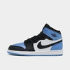 Nike Little Kids' Air Jordan Retro 1 High Og Casual Shoes In University Blue/black/white