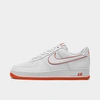 Nike Men's Air Force 1 Low Casual Shoes In White/white/picante Red