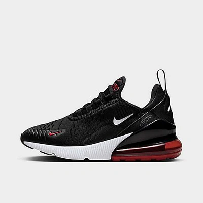 Nike Big Kids' Air Max 270 Casual Shoes In Black/white/gym Red/iron Grey