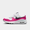 Nike Little Kids' Air Max Systm Casual Shoes In White/fierce Pink/pure Platinum/obsidian