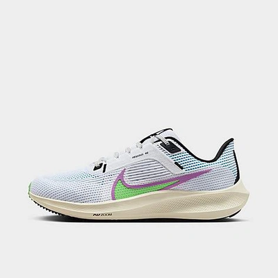 Nike Men's Air Zoom Pegasus 40 Running Shoes In White/multicolor/pale Ivory