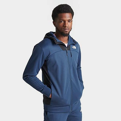 The North Face Inc Men's Mittellegi Full-zip Hooded Jacket In Shady Blue/tnf Black