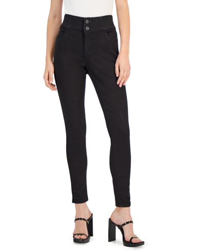 Inc International Concepts Women's Curvy High-rise Skinny Jeans, Created For Macy's In Deep Black