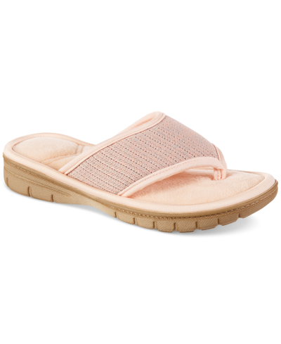 Isotoner Signature Women's Comfort Sport Thong Slippers In Evening Sand
