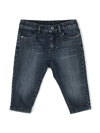Roberto Cavalli Junior Embroidered-logo Denim Trousers In Blue