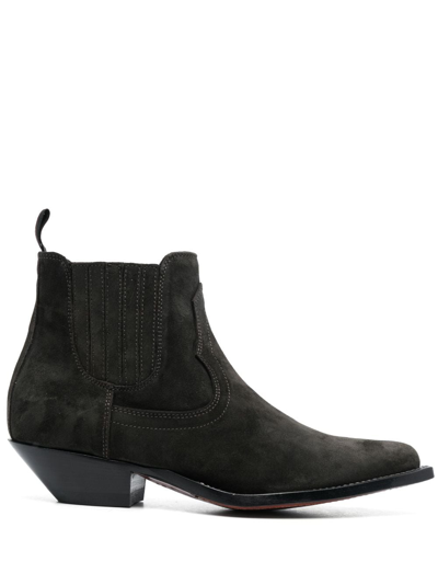 Sonora Hidalgo 50mm Suede Ankle Boots In Brown