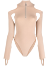 ANDREÄDAMO SCULPTED JERSEY CUT-OUT BODYSUIT